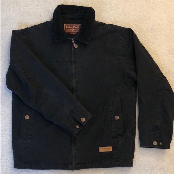 Marlboro Classics Other - Marlboro Classic Black Denim Lined Jacket M Short